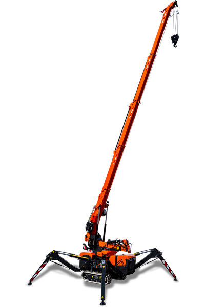 Jekko SPX532CDH spider crane with boom fully extended
